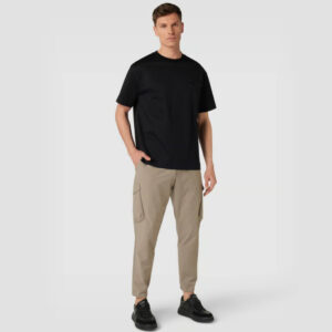 Slim fit cargo trousers with back pocket